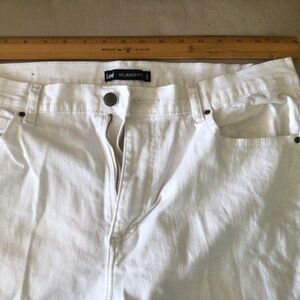Lee Relaxed Fit White Denim Jeans